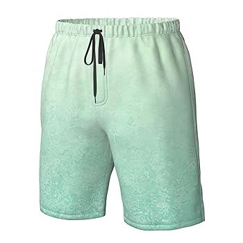 Kkaingg Mint Green Men's Swim Trunks Quick Dry Swim Shorts