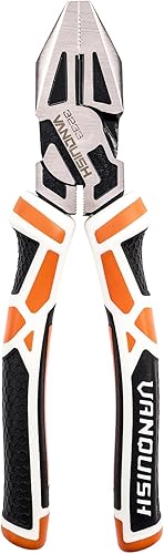 Vanquish Cortadores de alambre de 7 pulgadas Alicates de alto apalancamiento para torcer y cortar alambres, tornillos de sujeción, pelacables 3233