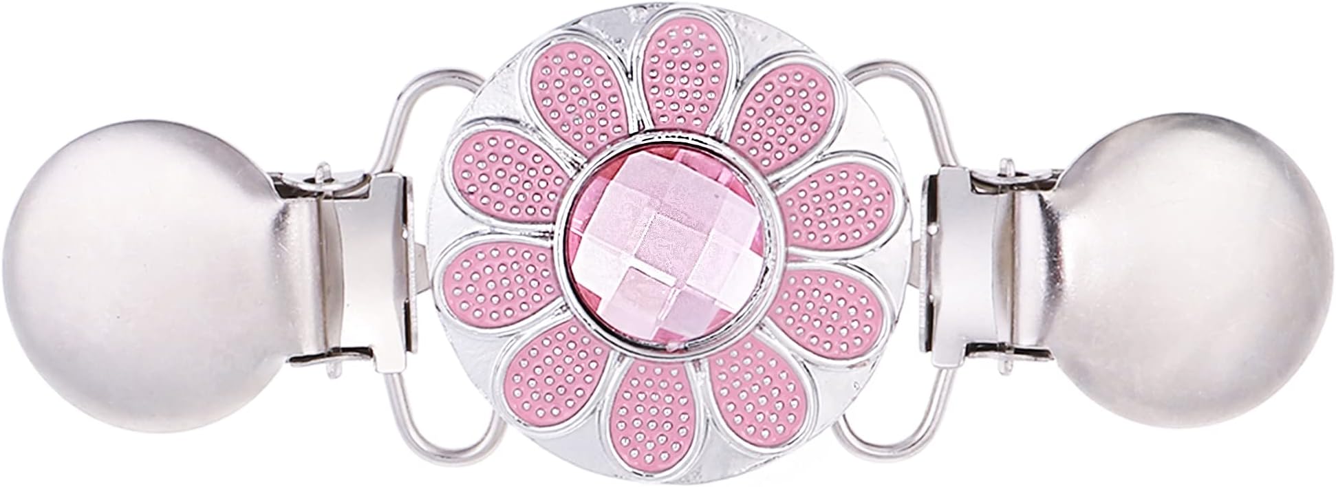 AKKi Jewellery Women's Pullover Clip Collar Knitted Jacket Cardigan Scarf Metal Clip Blouses Clips Pullovers Metal Clips Silver Jacket for Brooch Jewellery Zirconia Without Needle. Smiley