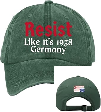 Resist Like Its 1938 Germany Hat Reject Fascism Hat Resist Cap Unisex Adjustable Baseball Cap