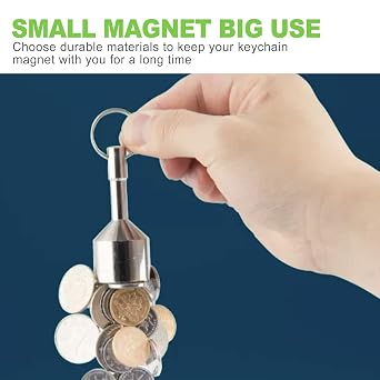 2 - Pack Keychain Magnet Tester for Gold, Silver & Jewelry - Strong Neodymium Magnet with Quick Release Keychain, Ultra-Draw for Purse, Brass & Metal Detection