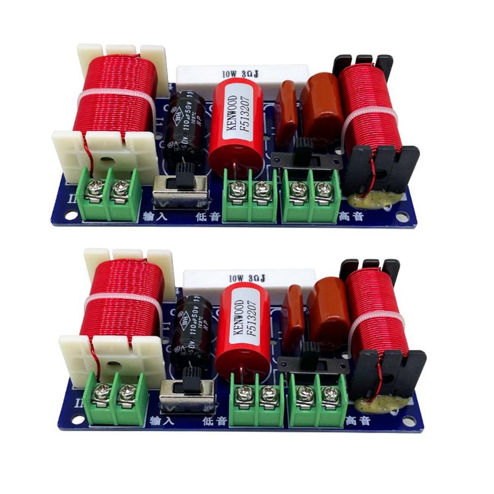 2 Pièces 2 Voies 250 W 2500 Hz-3000 Hz Diviseur de Fréquence DIY Haut-Parleur Filtre Circuit Home Cinéma Basse HiFi Stéréo Audio Crossover Installation Facile