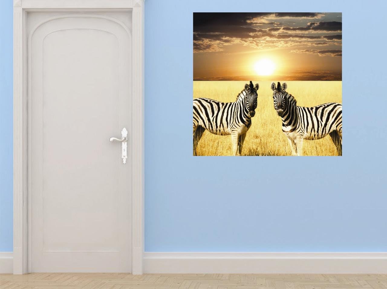 Amazon.com: Vinyl Wall Decal Sticker Zebra Twin Sunset Wild Animal Zoo ...
