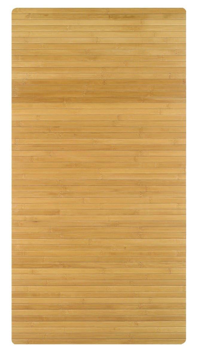 Kleine Wolke Tapis de Bain en Bambus Naturel 60 x 115 cm | Base antidérapante, compatible avec chauffage au sol, bambou