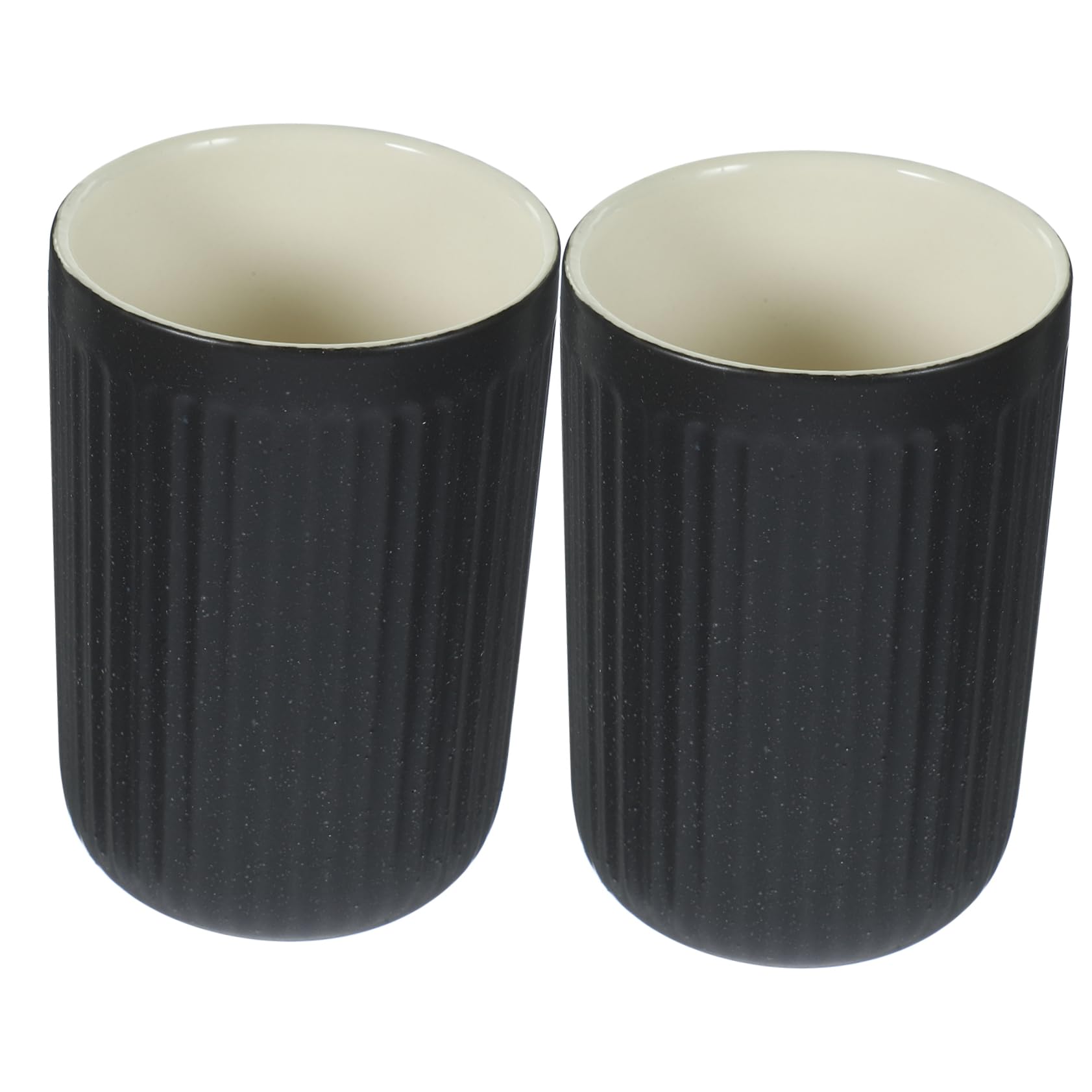 Beatifufu 2pcs Retro Ceramic Cup Brush Cup Brush Holder Toothpaste Holder Bathroom Storage Cup