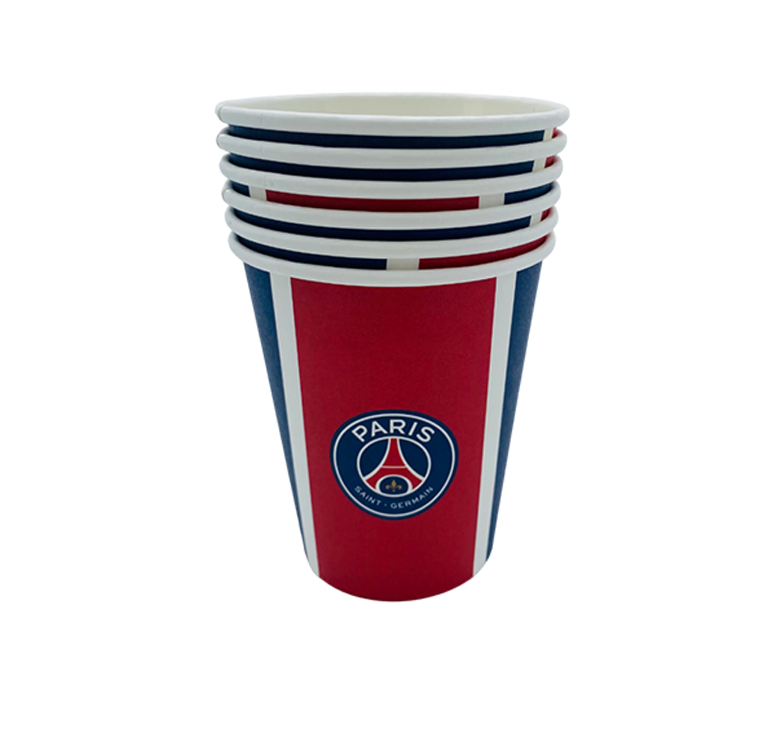 PSG 6 x verre gobelet jetable 25cl Collection officielle PARIS SAINT GERMAIN