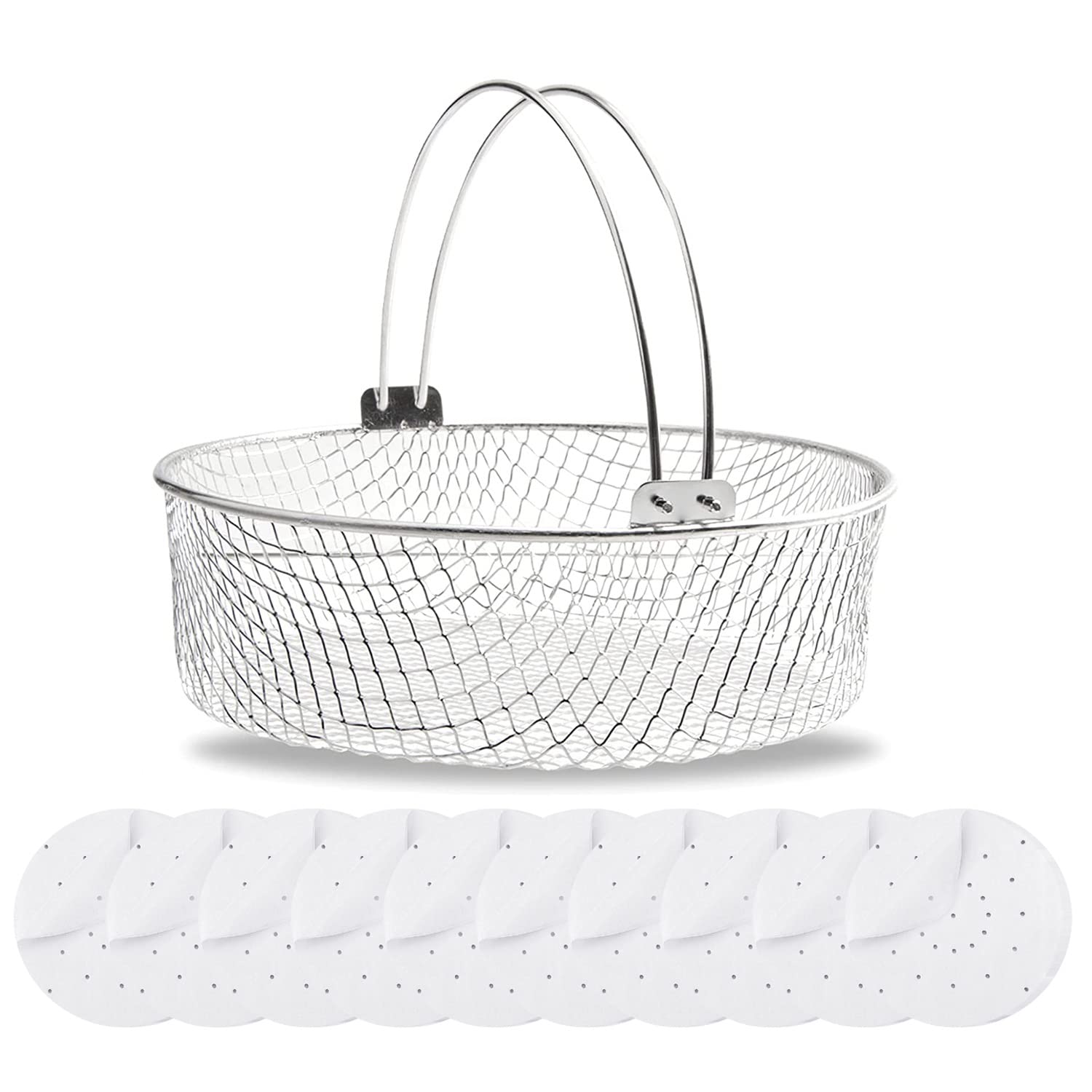Fase Basket For Mesh Steamer Basket For Ninja Foodi 6.5, 8Qt, Basket, Crisping Basket With Handle
