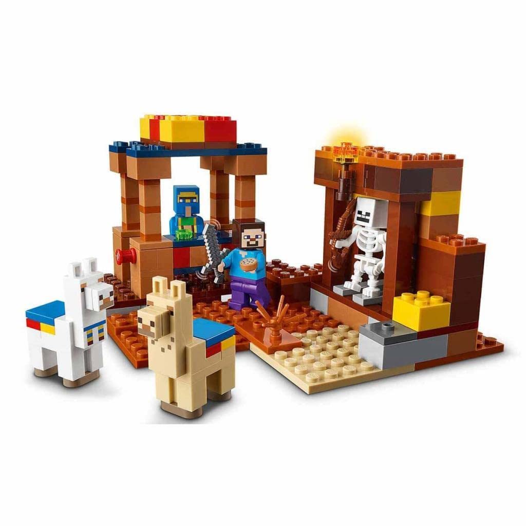 LEGO Minecraft 21167 Punkt handlowy z kolekcjonerskimi figurkami Steve’a i szkieletu (201 elementów)