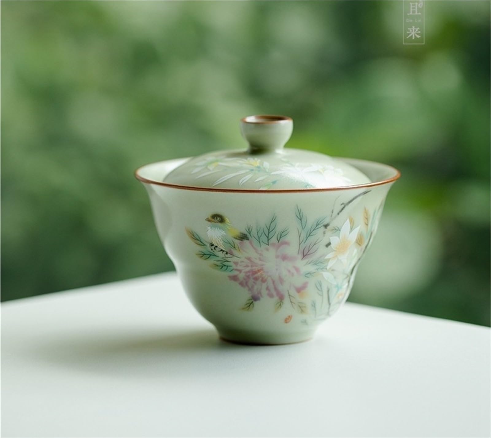 135 ml żółty piec ru Gaiwan starożytna tykwa sancai pokrywa miska herbata Tureen chińska herbata warzenie porcelany miska herbata