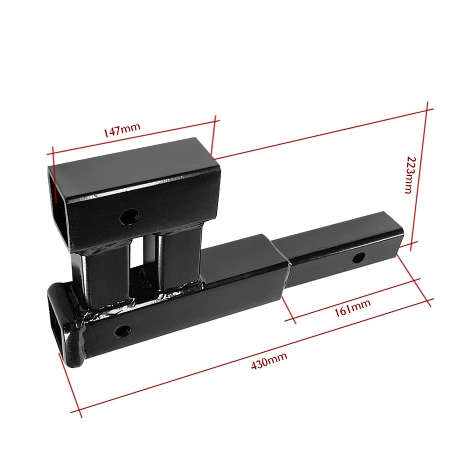 Zaczep przyczepy, 2-calowy podwójny ciężarówka przyczepa odbiornik Rise Drop Adapter Extender Double Extension Rv. Części Akcesoria Camper Caravan