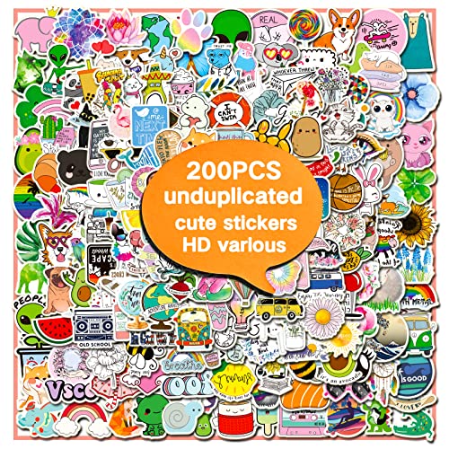 image for Acekar 200 PCS Cute Stickers Pack,Vinyl Waterproof Stickers for Laptop