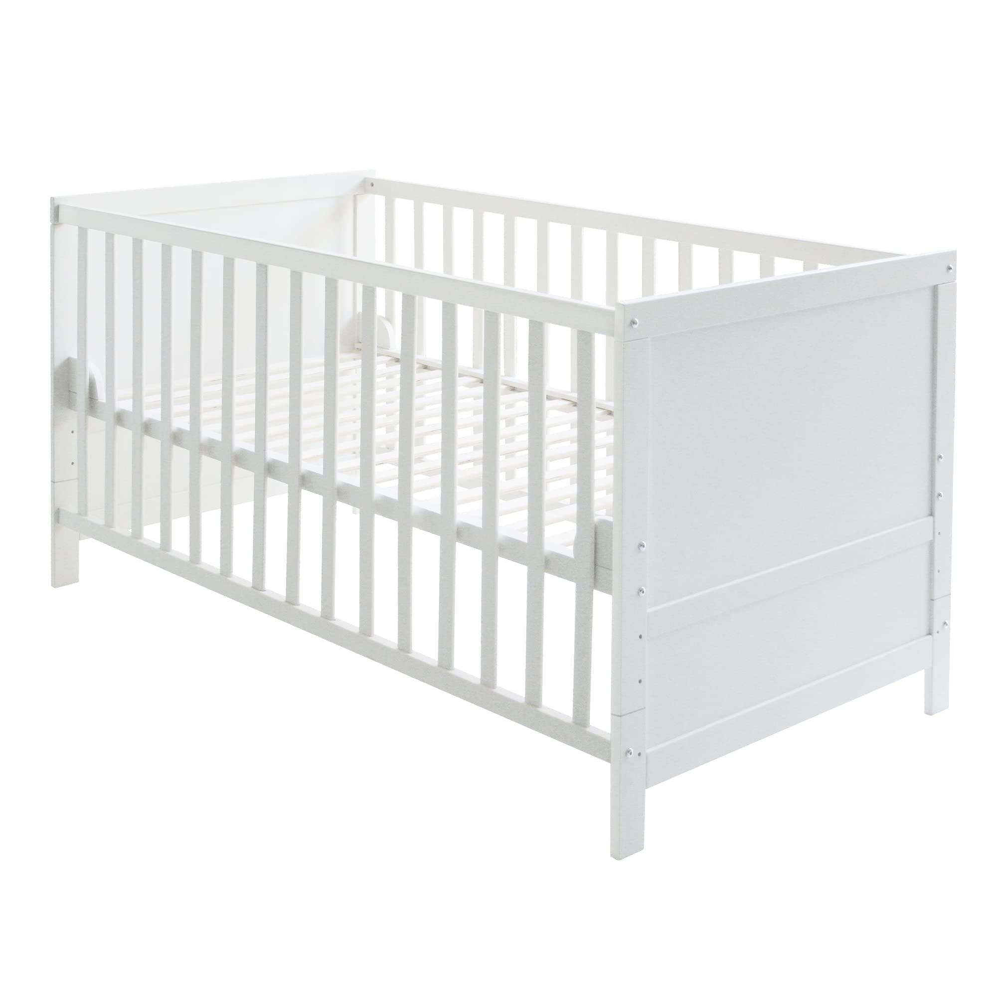 roba-kids 0193W-3V235 - Cuna Combi, 70 X 140 Cm, Bicolor, Ajustable en 3 Direcciones, Barras Deslizantes Convertibles en Cama Juvenil, unisex