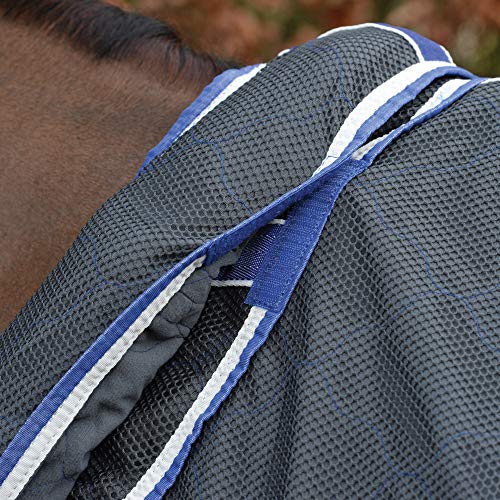Weatherbeeta Col Rond Combo Wick Dri II anthracite bleu