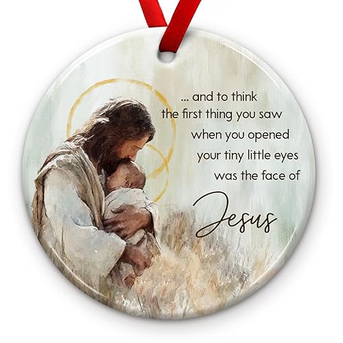 Memorial Jesus Baby Ornaments - Miscarriage Gift Ornament for Loss