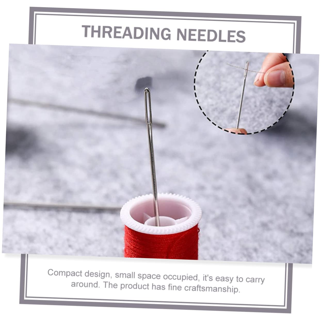 BELLIFFY 50pcs Large Eye Knitting Needles 5 Crafting Sewing Needles Iron Threading Weaving Stringing Useful for Decorative Stitching