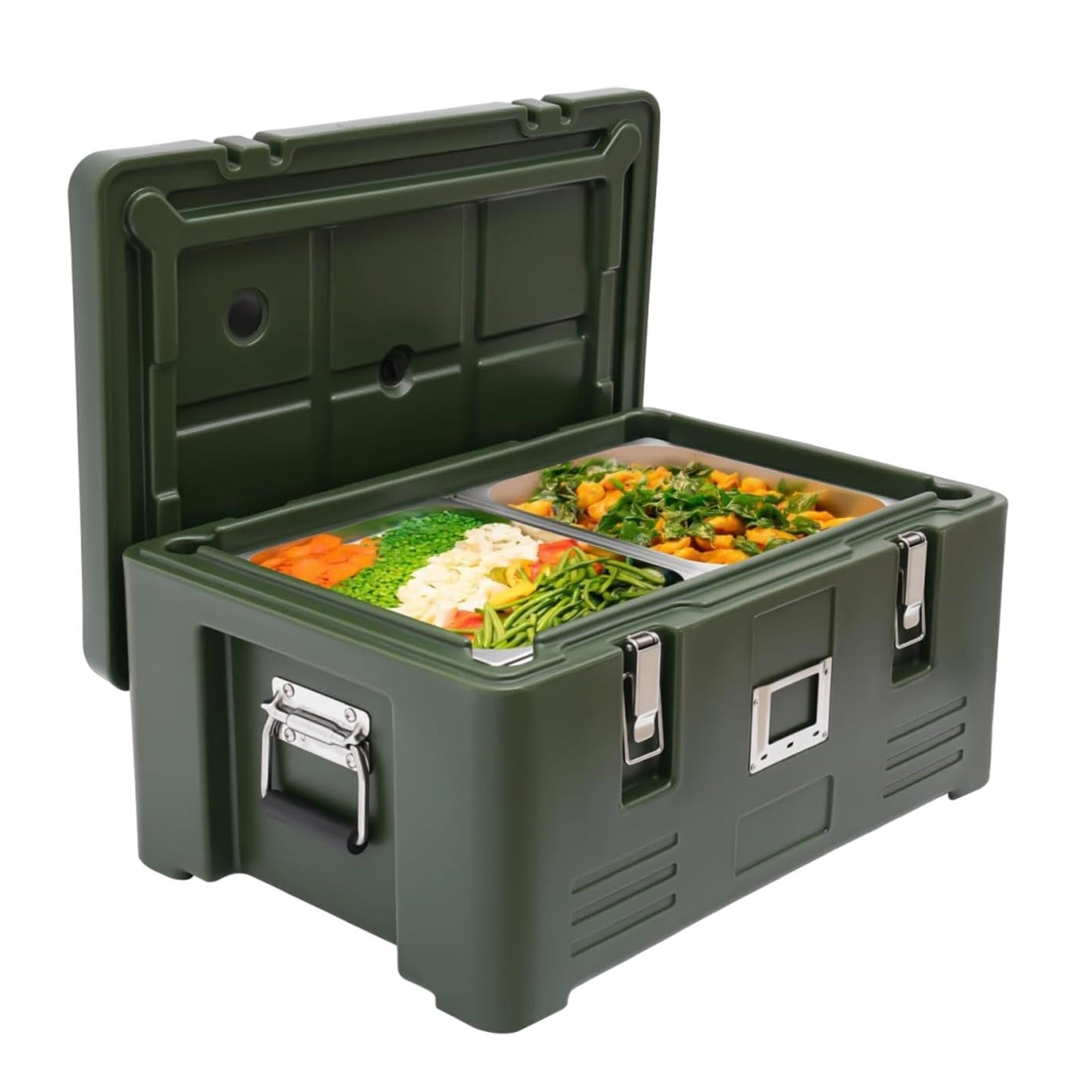 Caja Caliente Para Catering Contenedor Térmico Alimentos, Gran Capacidad Alimentos, Calentador De Comida Sin Electricidad, Transporte Seguro Para Restaurantes(2 pans)