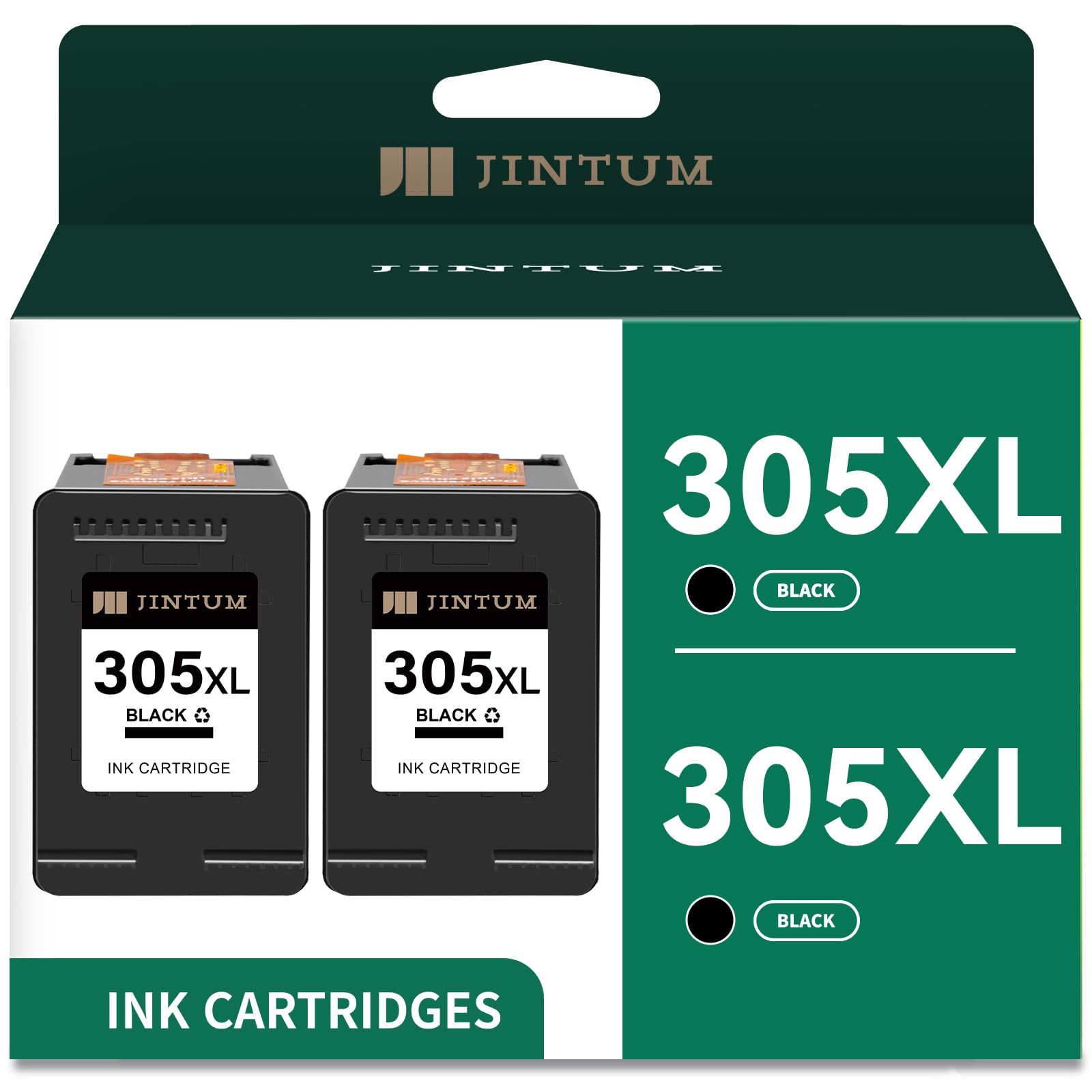 RUDGUZ 305 XL Schwarz Tintenpatrone – Kompatibel Mit HP 305-Druckern, 1er-Pack, Hohe Seitenausbeute