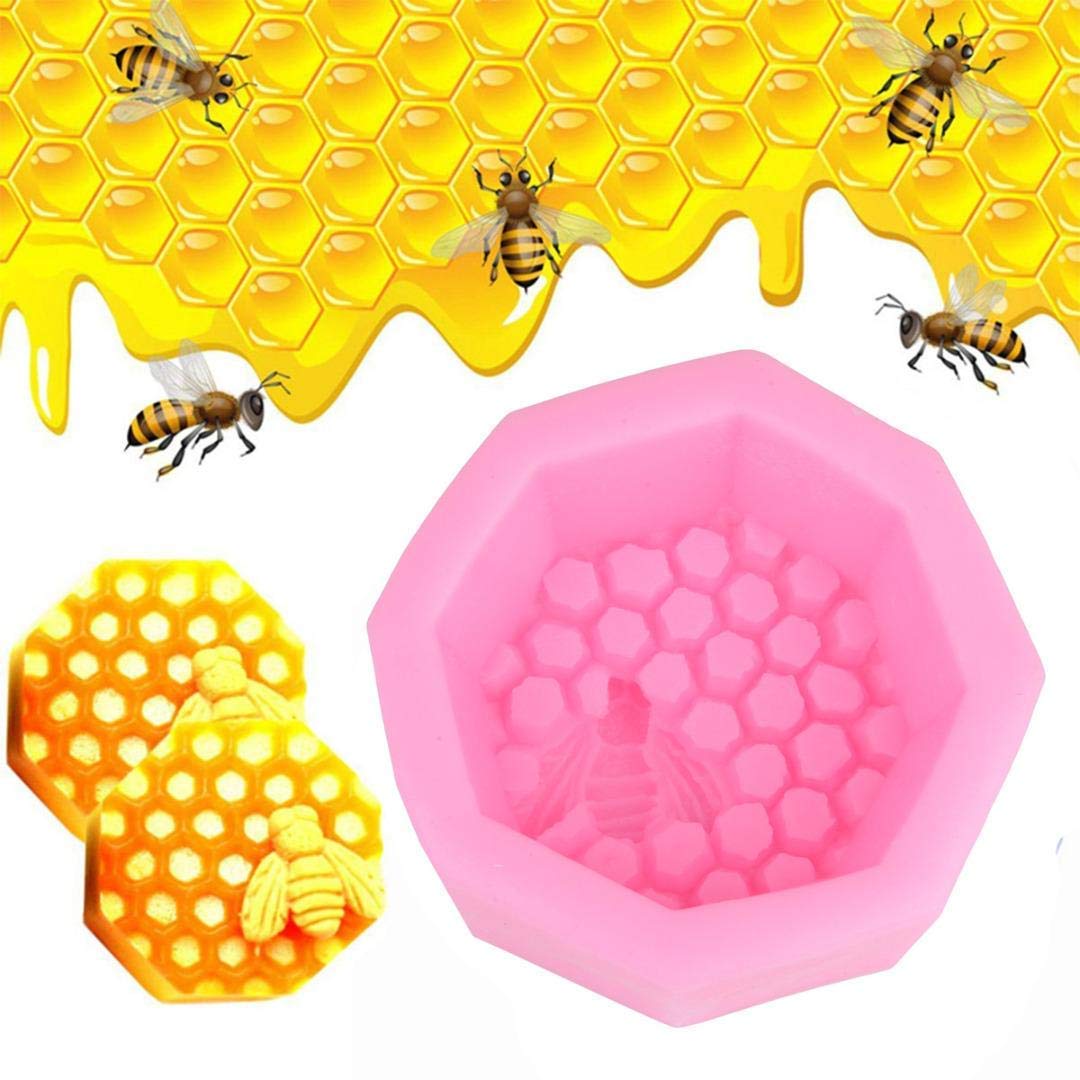 7horse Silicone Honey Bee Honeycomb Shape DIY Fondant Chocolate Soap Candle Mold Cake Decorating Tool (Chocolate/Soap Weight Approx: 75 Grams)-image-48