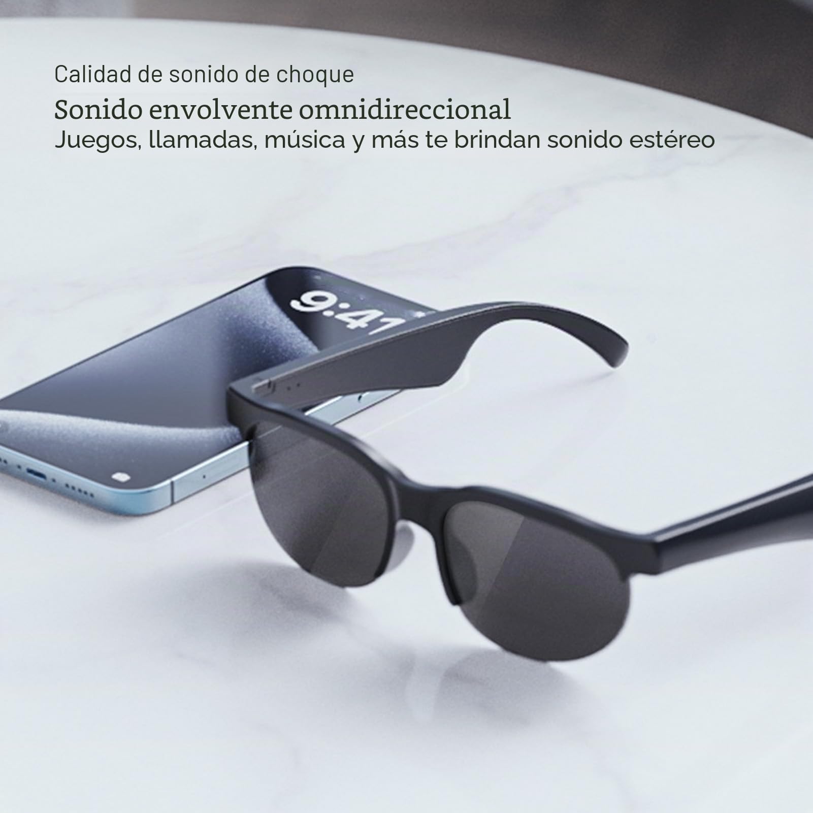 VBESTLIFE Gafas Inteligentes de IA, 144 Gafas de Traducción de Idiomas, Gafas de Sol Inteligentes con Micrófono y Altavoz, Gafas Bluetooth para Hombre y Mujer
