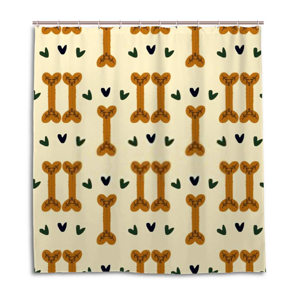 Rideau de douche motif ourson et chien pour une salle de bain familiale