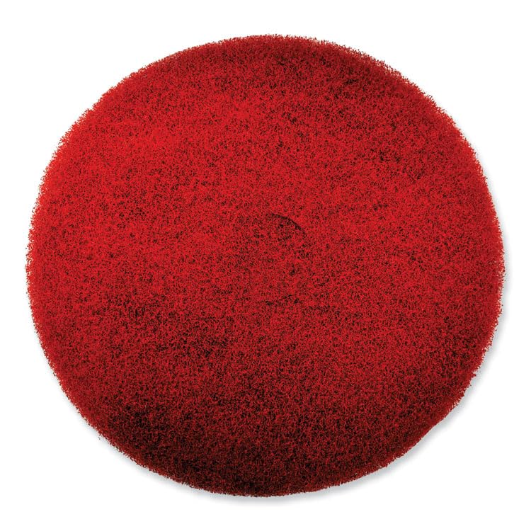 EZ Care Heavy Duty Scrub Pad 16 Diameter Red/Gray 5/Carton