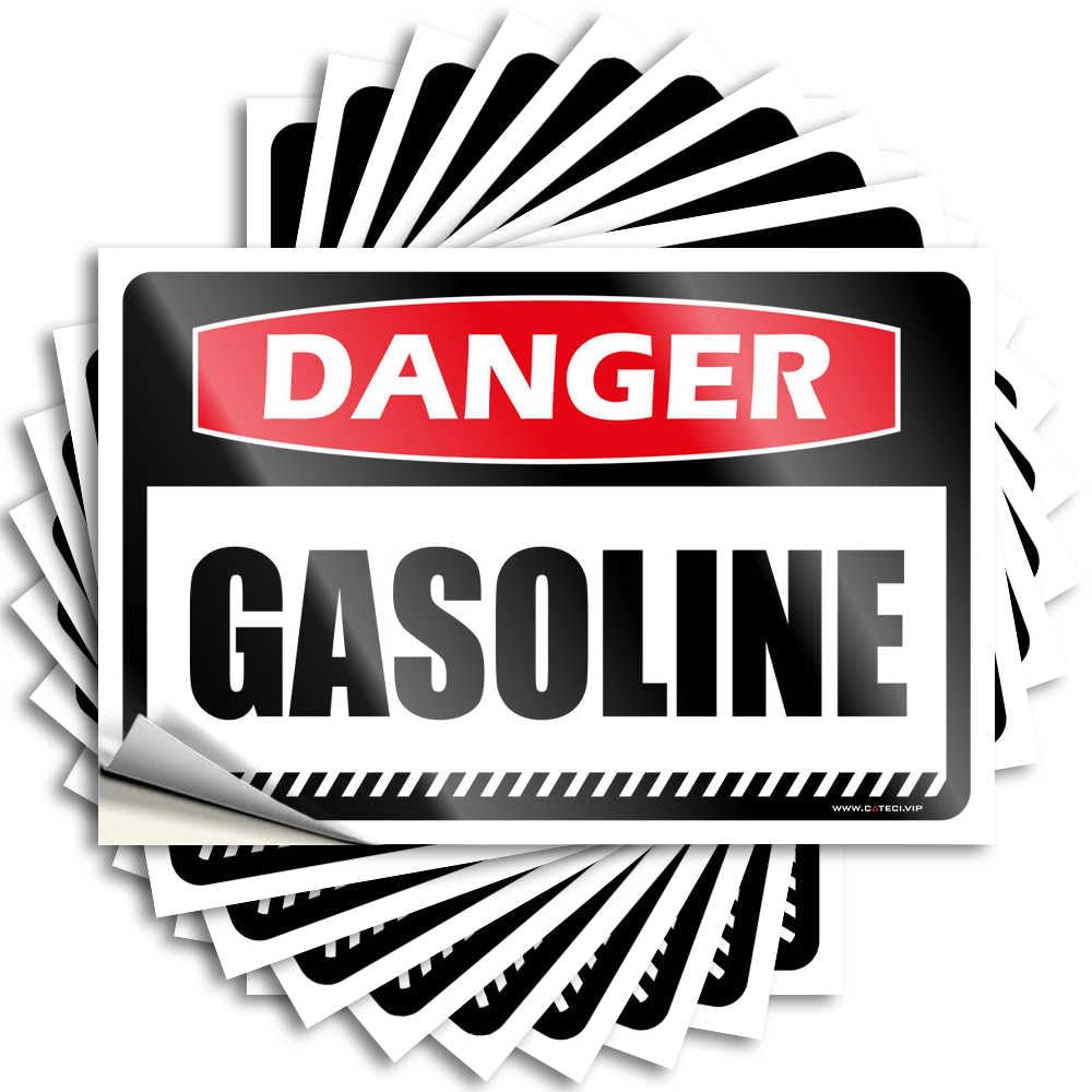 Fzfn Colour Encouraging Decal, Tiki Bar Decorations Case Danger Gasoline | Funny Quote Long Decals(8X12cm)