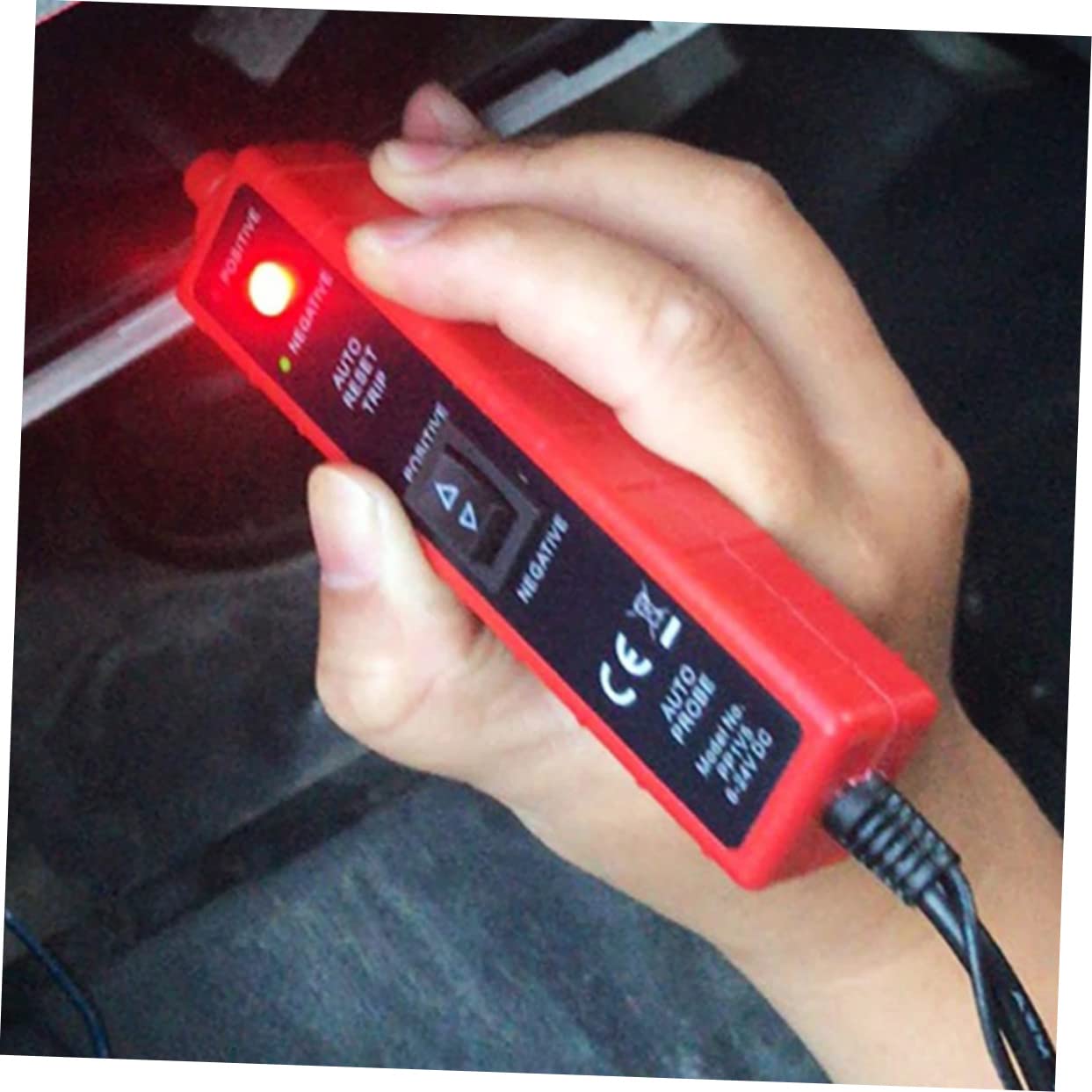Probador Automotriz con Pinzas y Negativas Tester Eléctrico Continuidad Polaridad y Diagnóstico Sistemas Vehículo Cable Pies para y Pruebas Rápidas