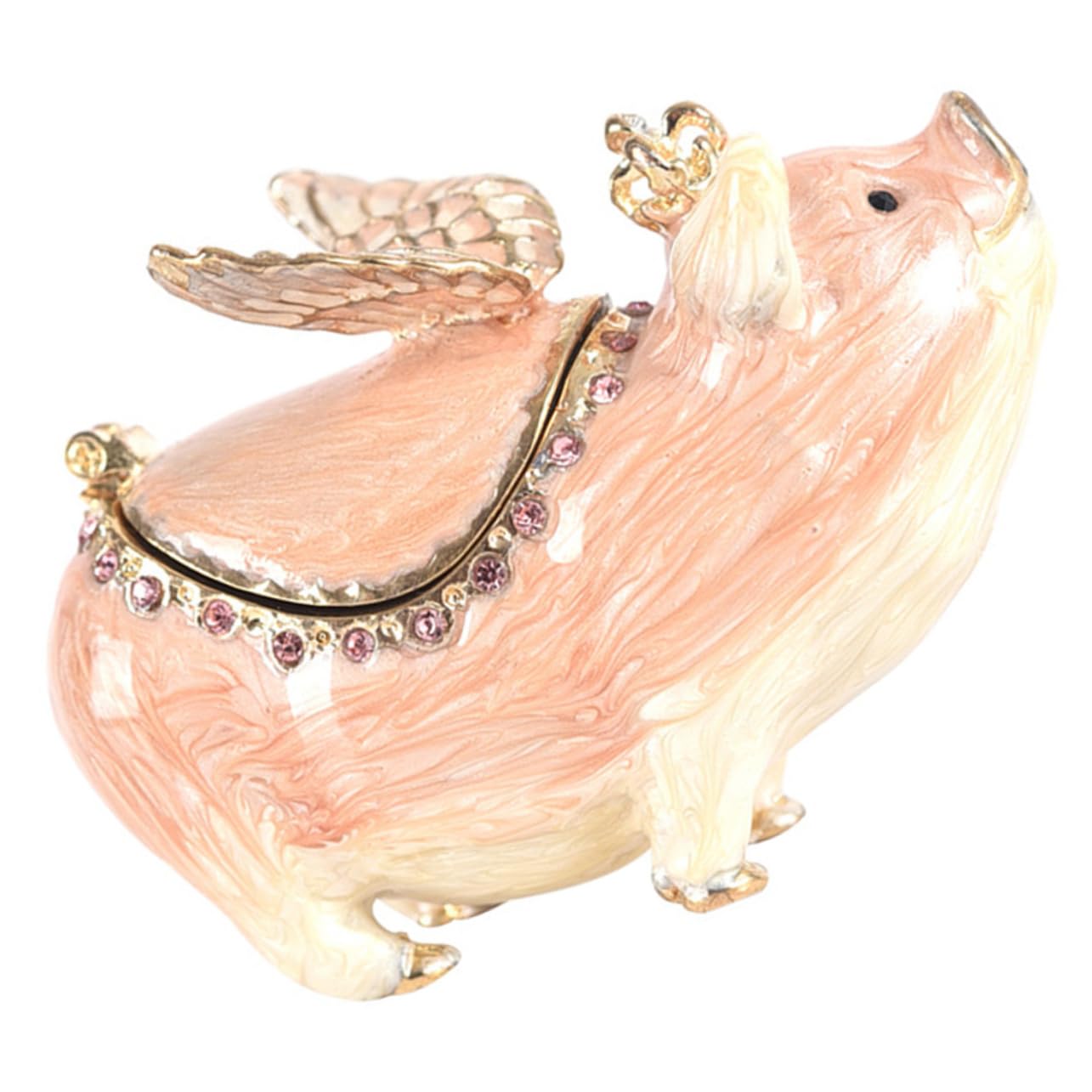 Boîte à bijoux cochon avec ailes d'ange Amosfun boîte à trinkets décorative