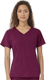 6329AWINEXS Aero Dolman 3 bolsillos parte superior para mujer, color vino, talla XS