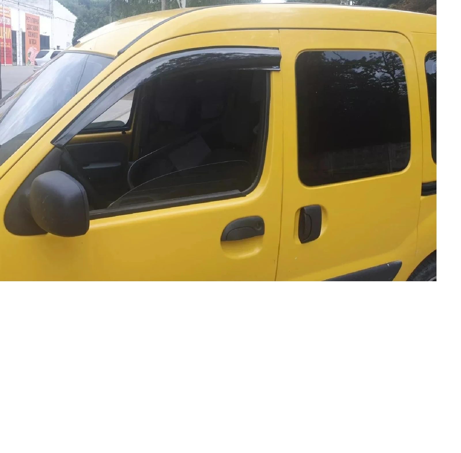 Deflettori d'aria per finestrini laterali Compatibili con Renault Kangoo I X76 1997-2008 parapioggia deflettori adesivi 2 pezzi