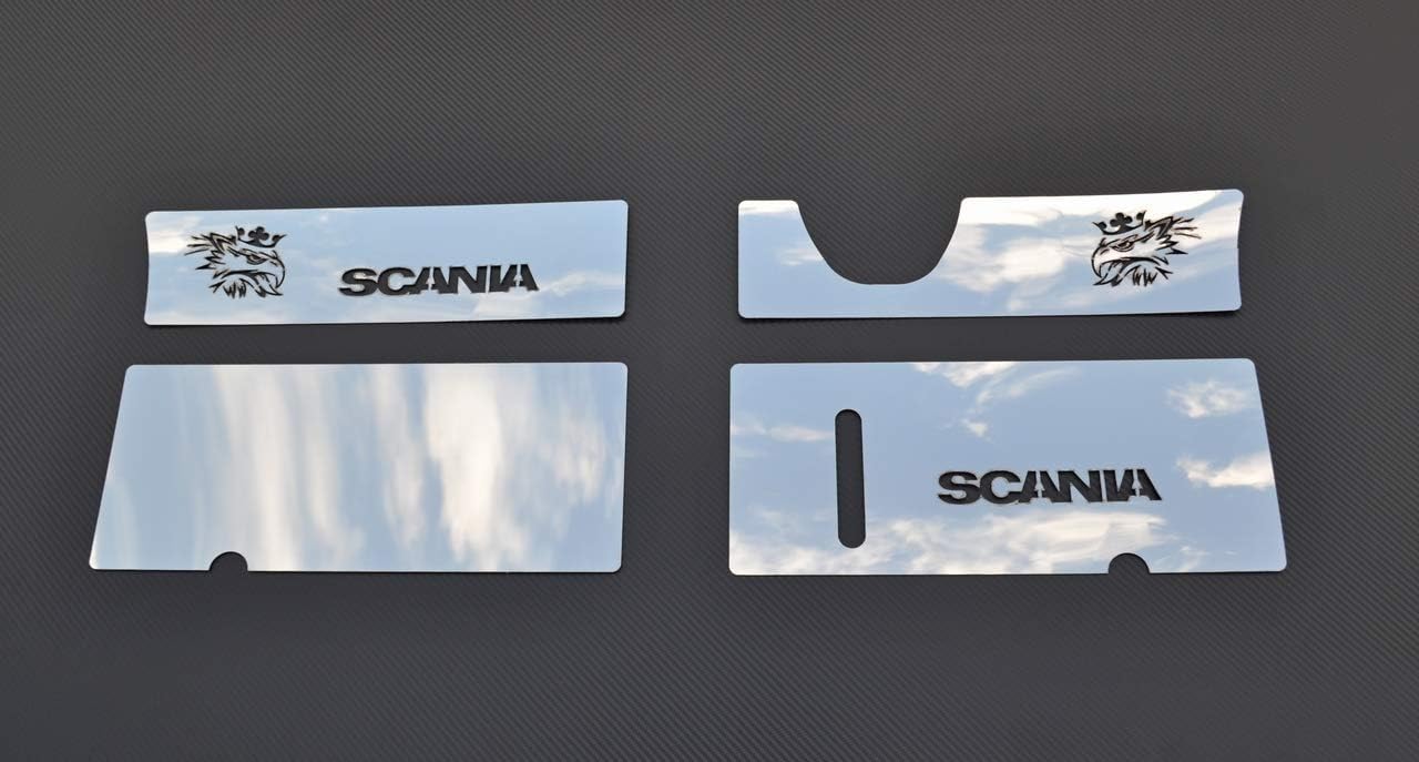 2 x pedane in acciaio inox per Scania R/P/G 2004/16 accessorio lucidato a specchio