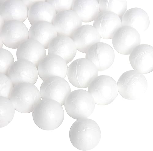 SBYURE 100 bolas de espuma para manualidades, 0.79 pulgadas, bola de espuma de poliestireno blanca para manualidades, adornos, hogar, proyectos
