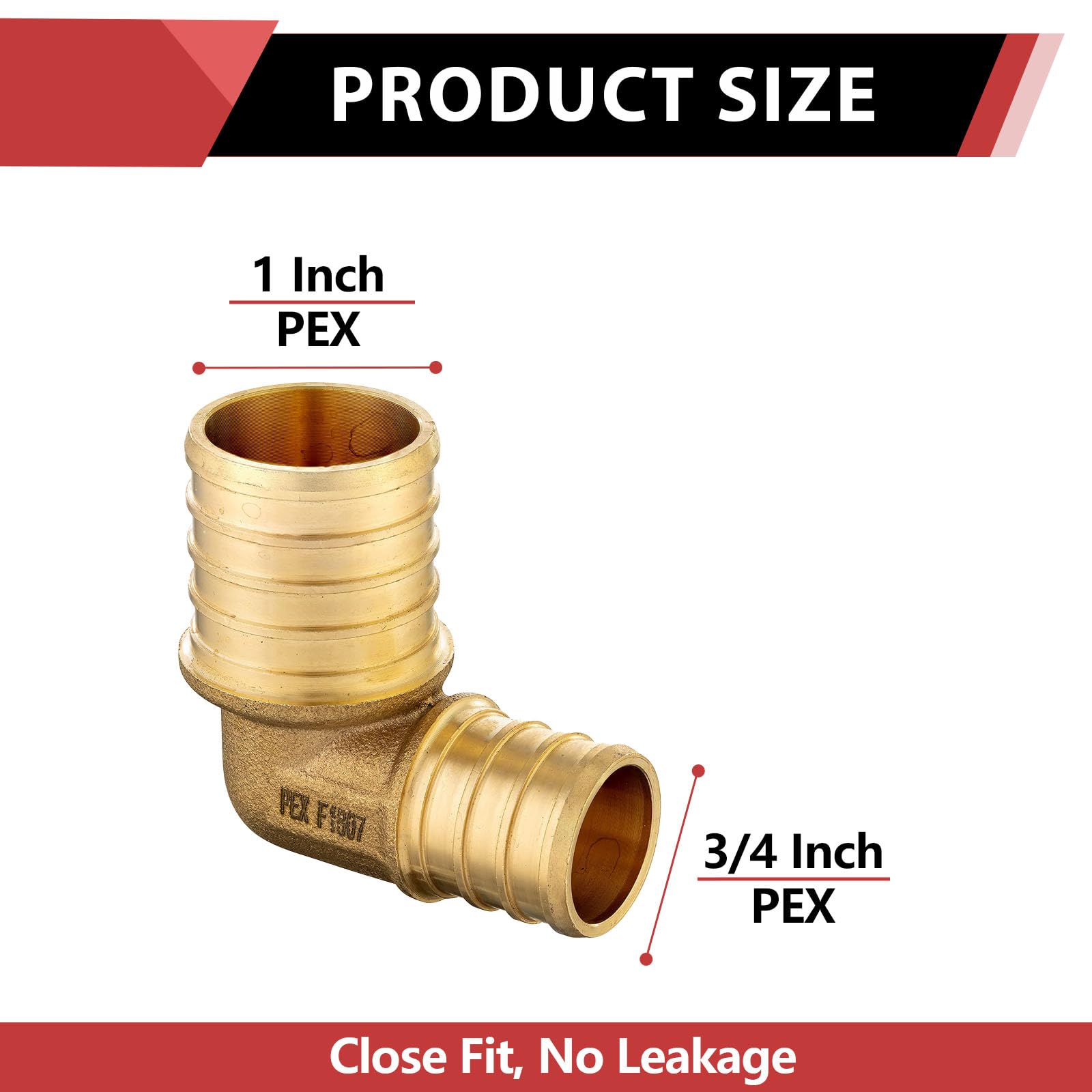Aazon.co: 2 PIECES XFITTING 3/4" PEX X 1/2" PEX REDUCING ELBOW BRASS