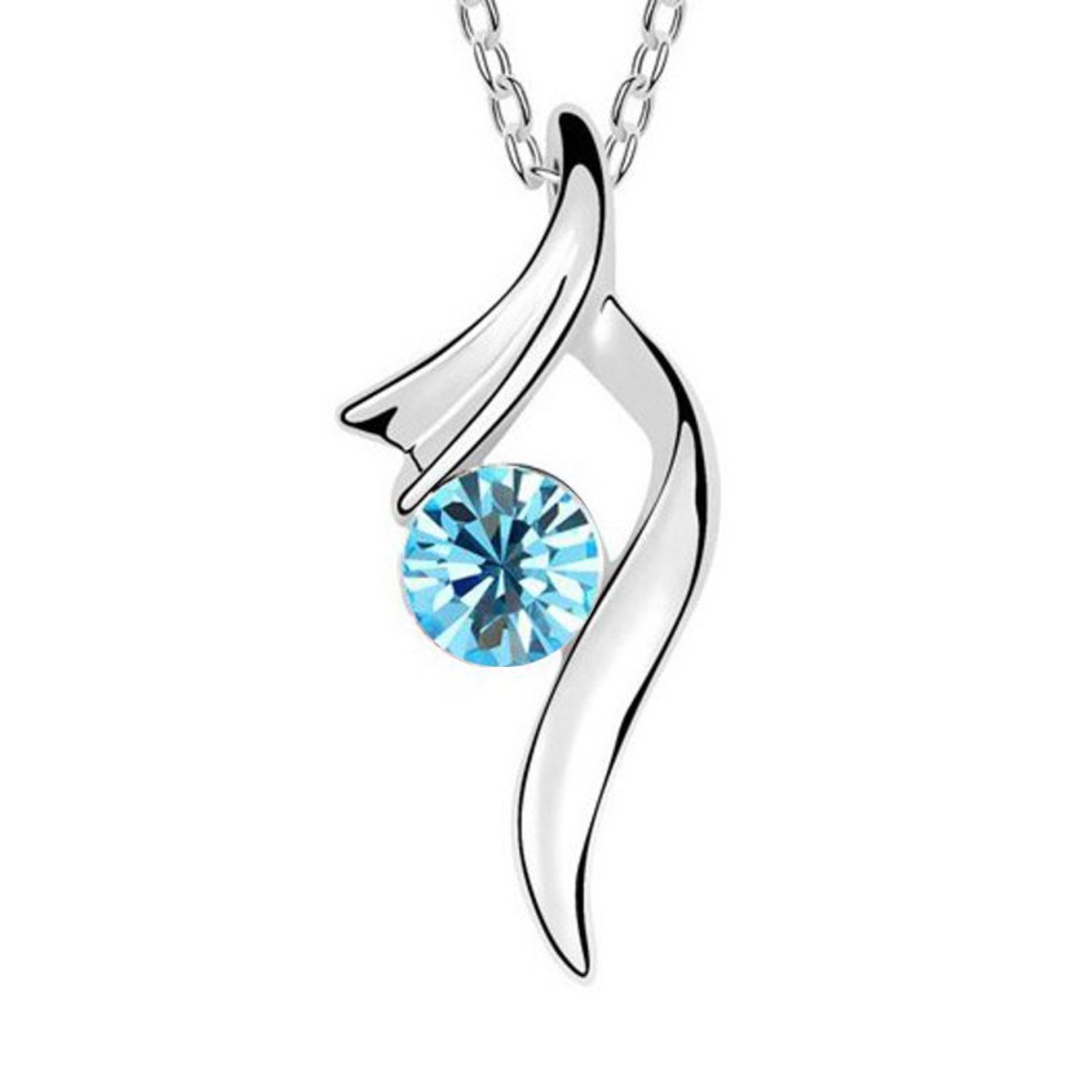 See full amazon price history chart for Om Jewells Platinum Plated Dreamy Blue Crystal Studded Simple Designer Pendant Necklace With Chain For Women Om Jewells Platinum Plated Dreamy Blue Crystal Studded Simple Designer Pendant Necklace With Chain For Women (B01NCZST79) Amazon Price History, Amazon Price Tracker