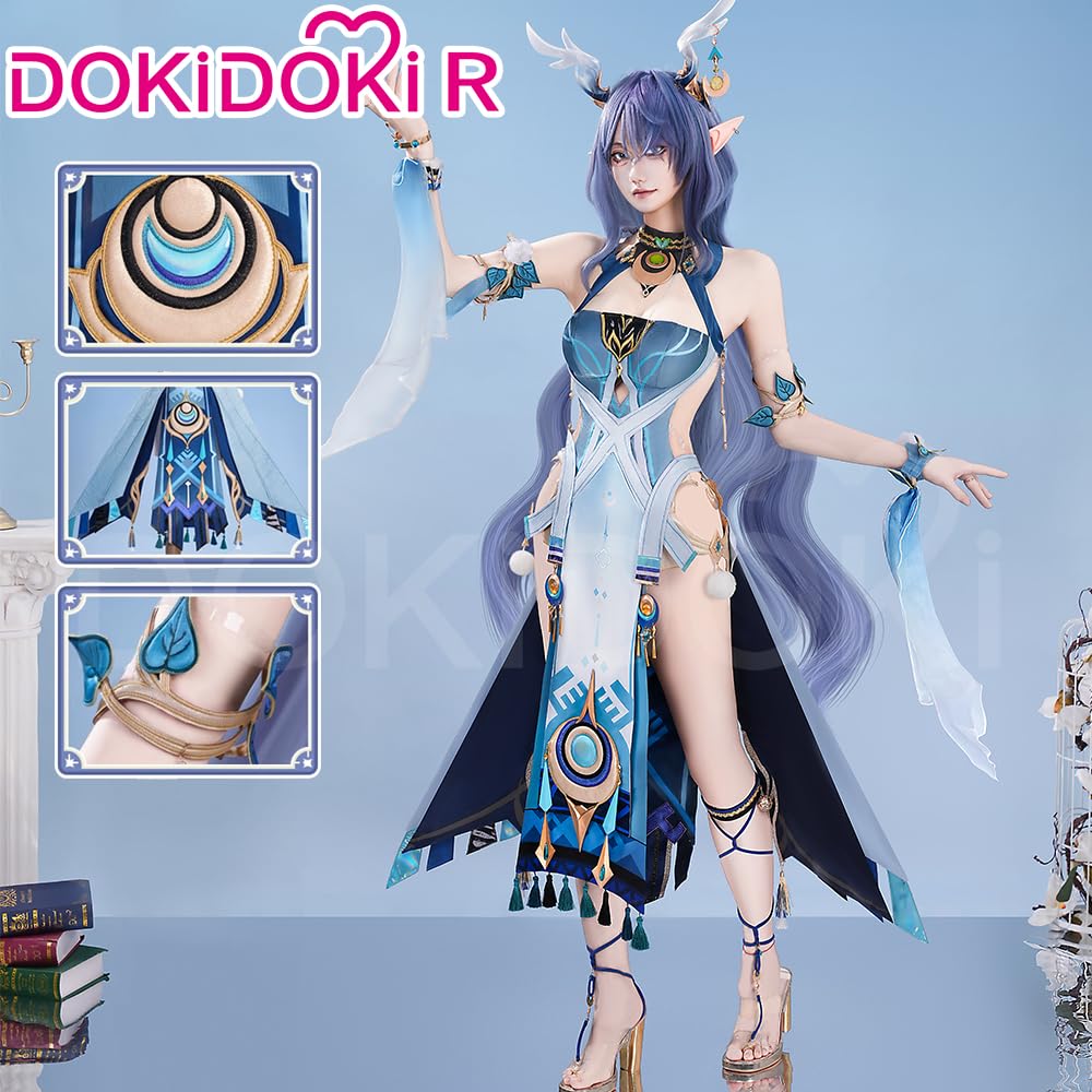 Photo 1 of KIRA KIRA Genshin Lauma Cosplay Costumes with Headwear Doki-R Game Genshin Lauma Halloween Costume Song of the Welkin Moon SIZE SMALL