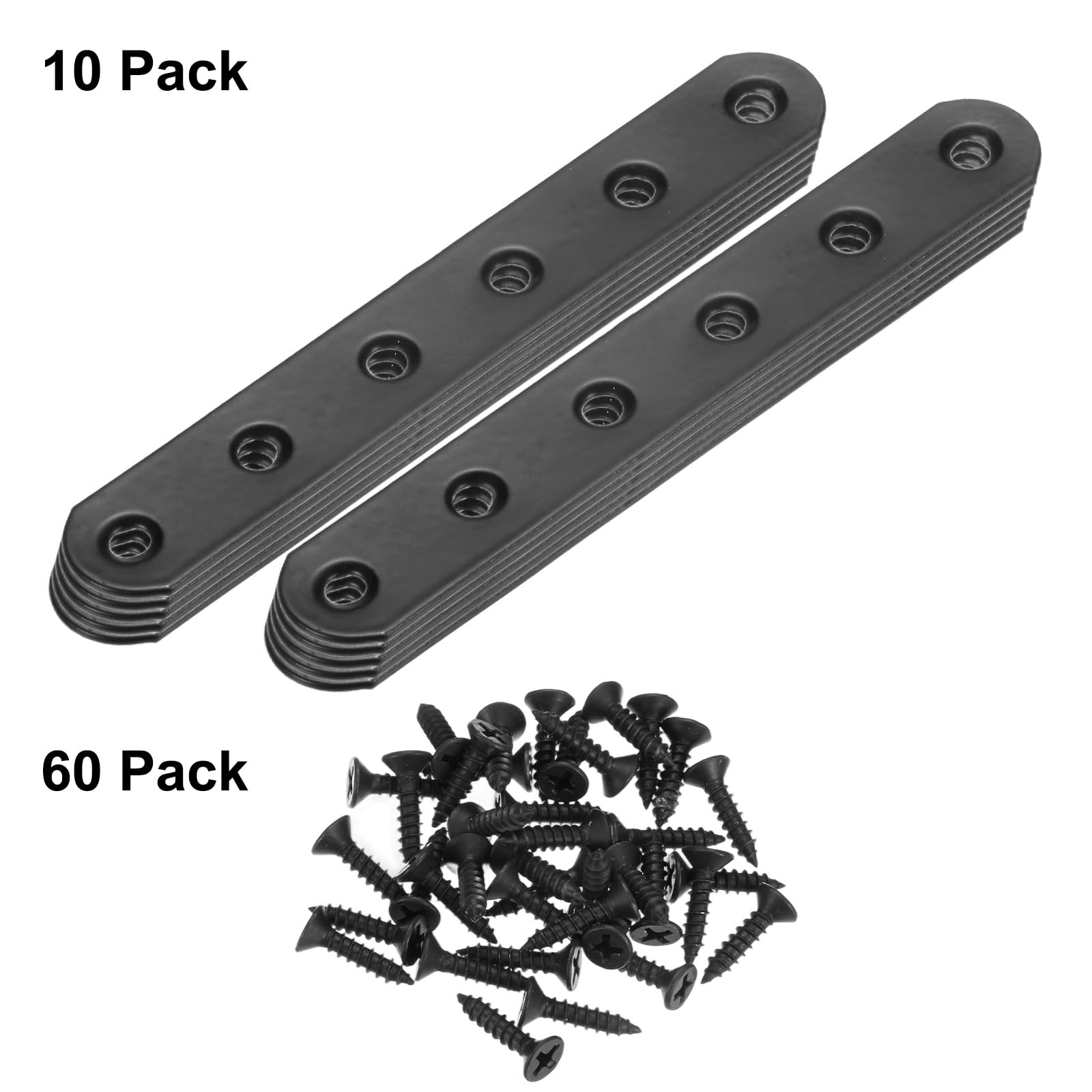 M METERXITY 10-Pack Flat Straight Brackets, 4.53 x 0.71 Inch Flat Bracket Mending for Wood Furniture/ Timber PC Case Holder - Image 4