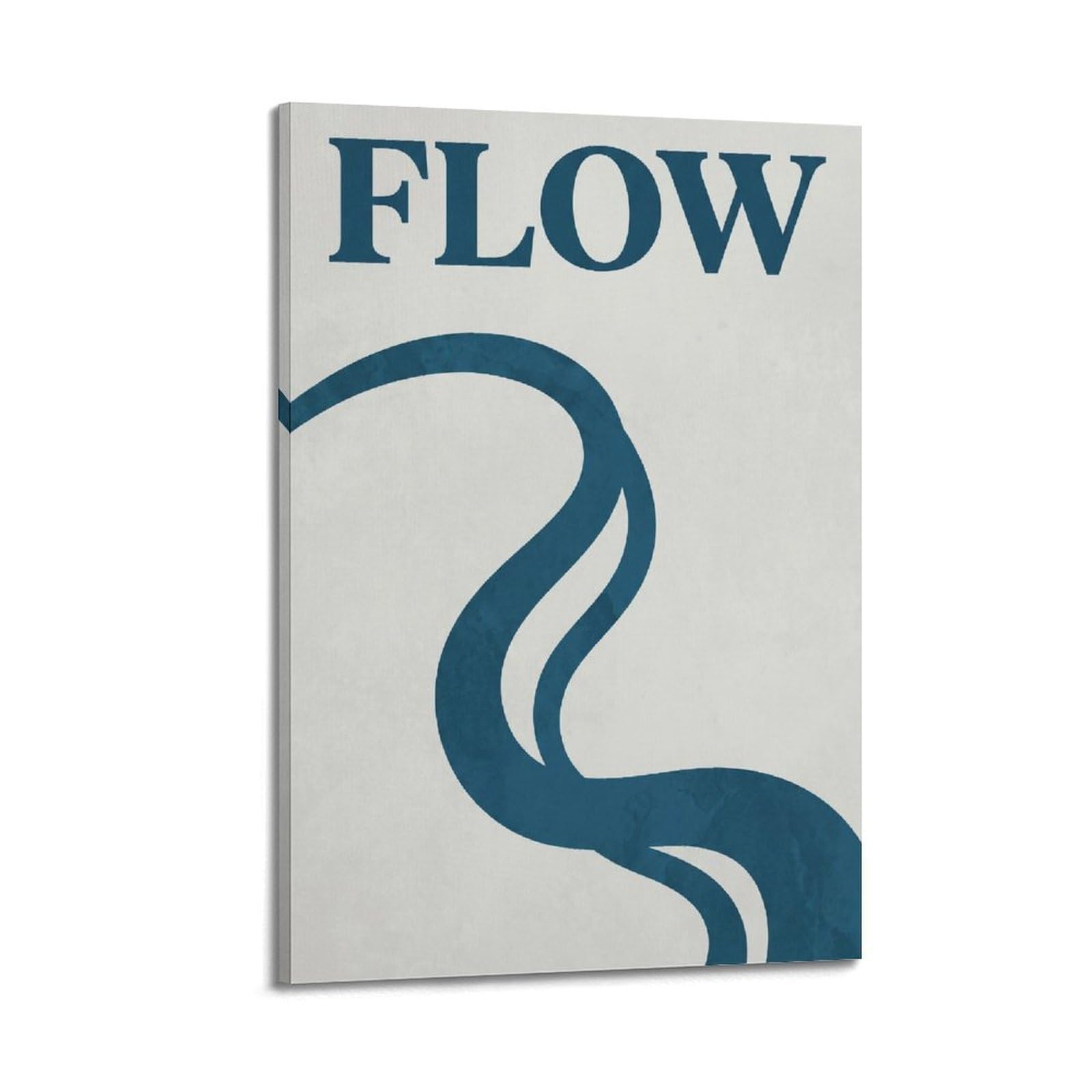 XKUGA Zen Flow Poster Blue River Abstract Calm Serenity Meditation Modern Decorative Canvas Prints - Ideal Wall Art for Family, Man Cave, Game Room, Boys & Girls Bedroom 24x36inch(60x90cm)