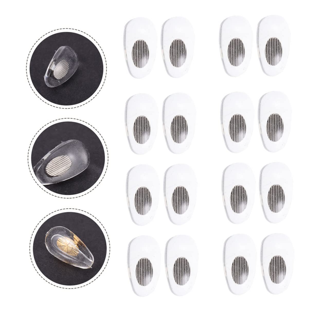 FRCOLOR 5 Juegos Almohadillas Para La Nariz Puños De Nariz De Gafas Almohadilla Para La Nariz Almohadillas Gafas Almohadillas Para Gafas Almohadilla Nasal Antideslizante 15 Pares * 5