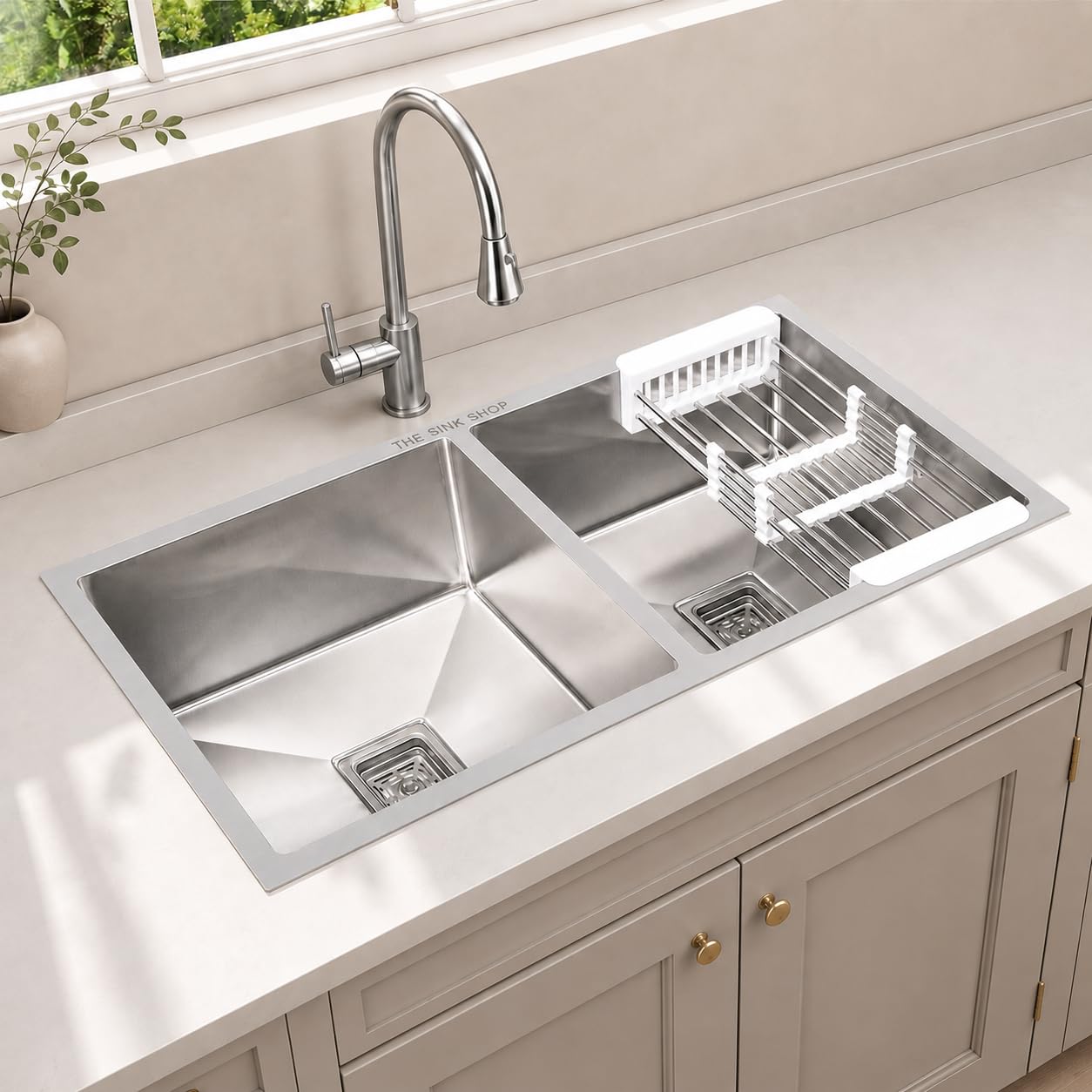 Stainless Steel Double Bowl Kitchen Sink - THE SINK SHOP -28