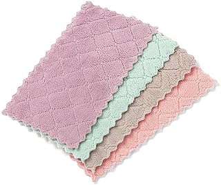 Microfiber Cleaning Rag,10 Pieces, Soft Micro Fiber Cleaning Rags Ultra Absorbent All-Purpose Lint Free Reusable Towels for Home Office Car, Washable Fast Drying, Multiple Colour (10Pcs)