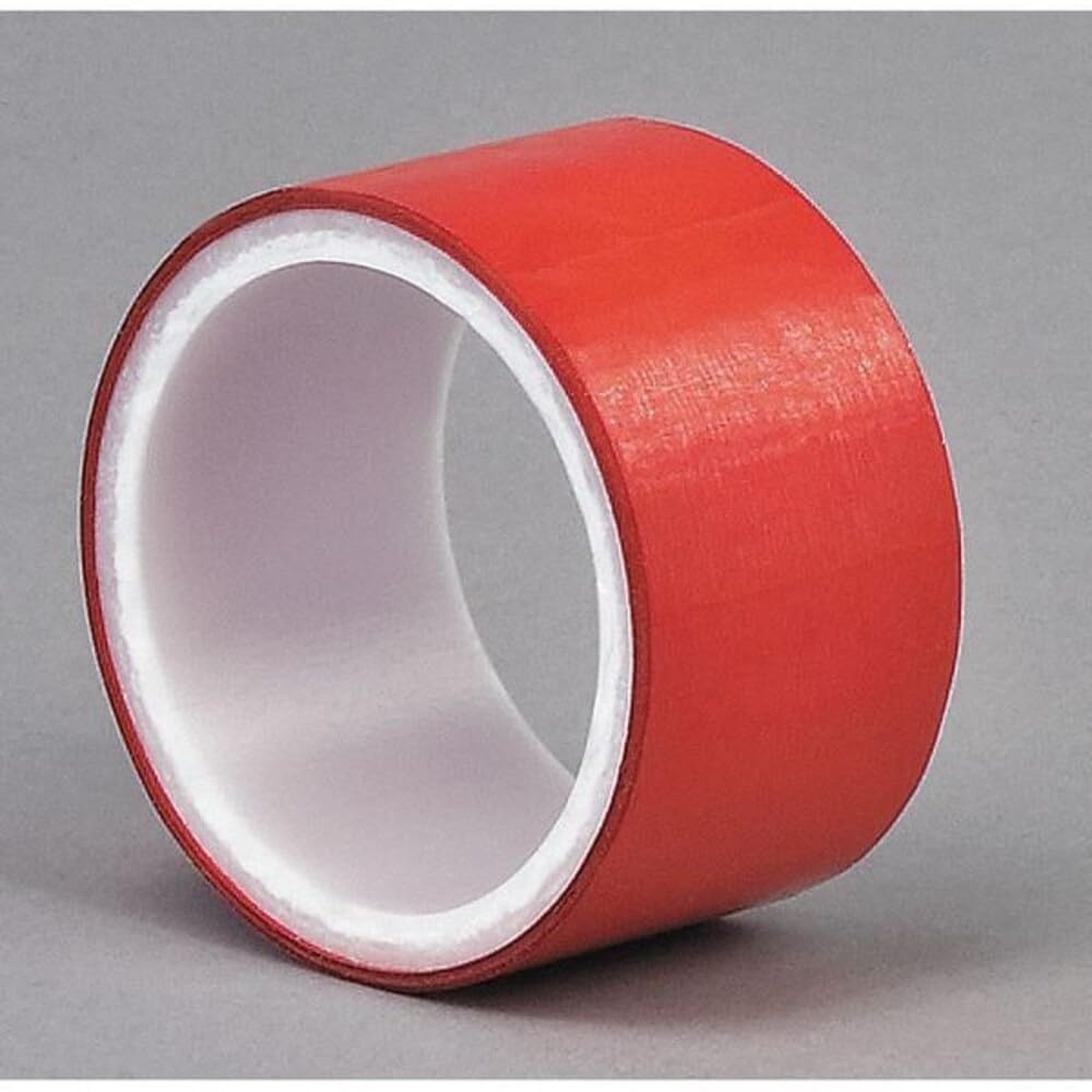 TapeCase 1/2-5-850R 850 - Cinta adhesiva de poliéster (0,5 x 5 m), color rojo