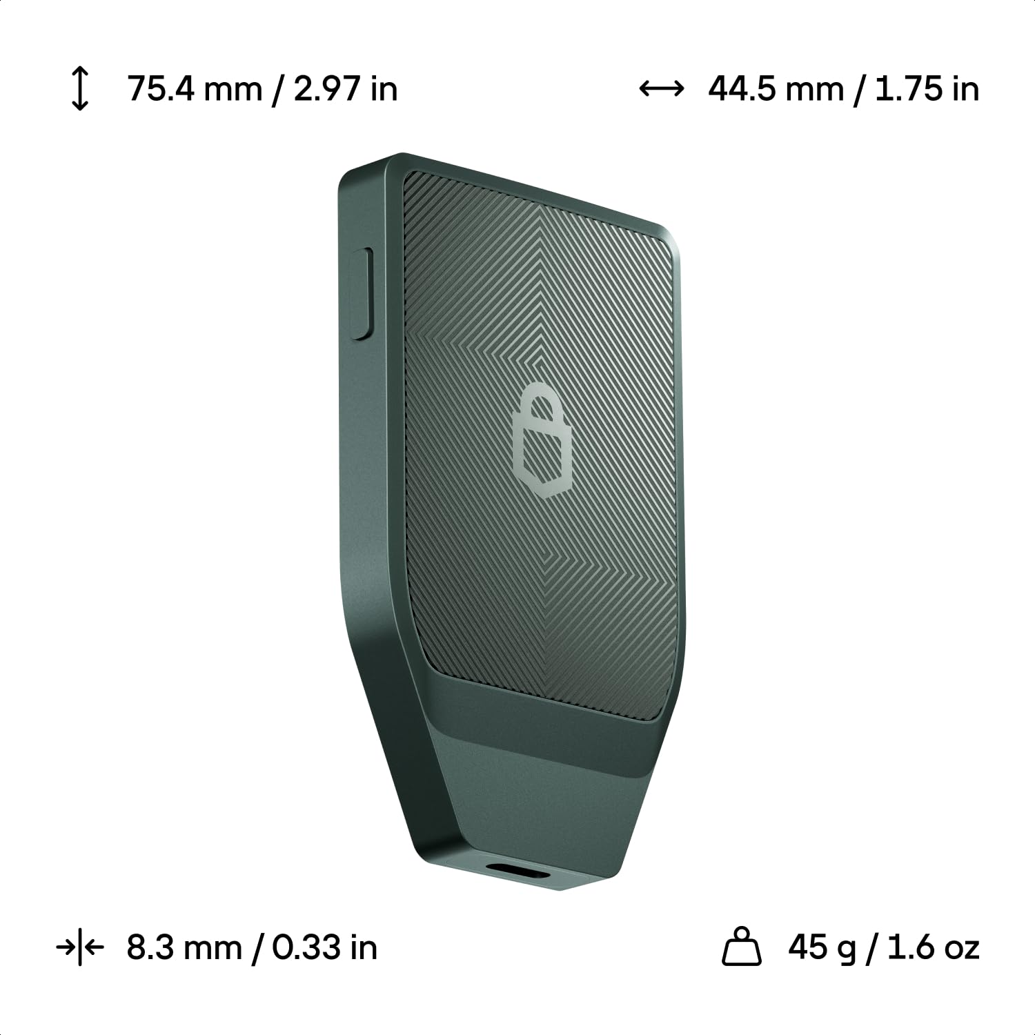 Trezor Safe 7 - Crypto Hardware Wallet with Bluetooth, Color Touchscreen, Transparent Secure Element, Quantum-Ready (Charcoal Black)