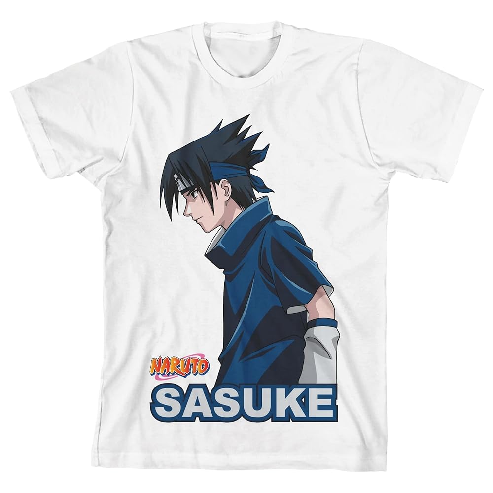Tシャツ・アパレル NARUTO sasuke anime Amazon.com: Naruto Classic Sasuke Side View Boy's White T