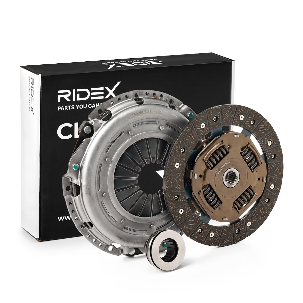 RIDEX 479C0039 Kit de embrague con placa de apriete de embrague con plato de embrague con cojinete de desembrague Compatible con CHRYSLER VOYAGER IV RG, RS