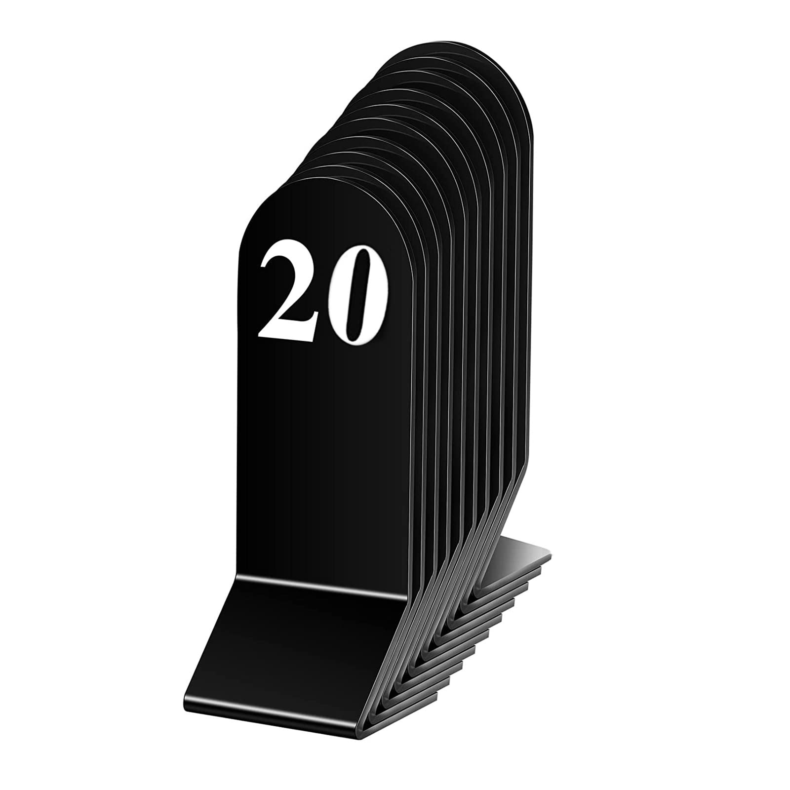 GTHTUHFD 1-20 Acrylic Table Number Table Signs Seat Card - For Restaurants Cafes Bars Table Number, Sturdy, Lightweight, Easy To Wash, Stackable Table Place Cards For Weddings/1 T