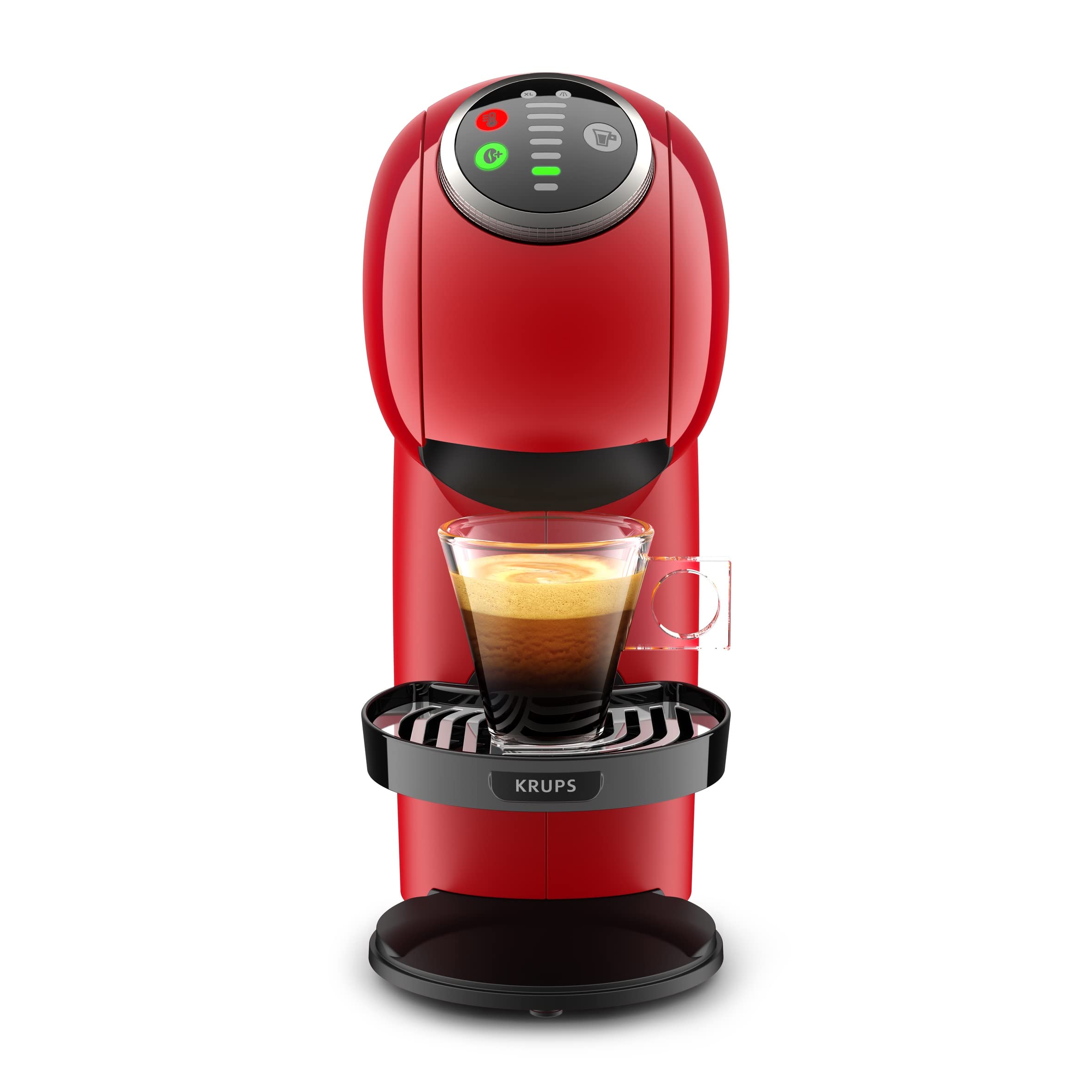 Krups Genio S Basic - Cafetera de cápsulas, capacidad 0.8 L, bebidas frías o calientes, modo Eco, pantalla táctil, 4 ajustes temperatura, compatible con Nescafé Dolce gusto, Pack 48 cápsulas