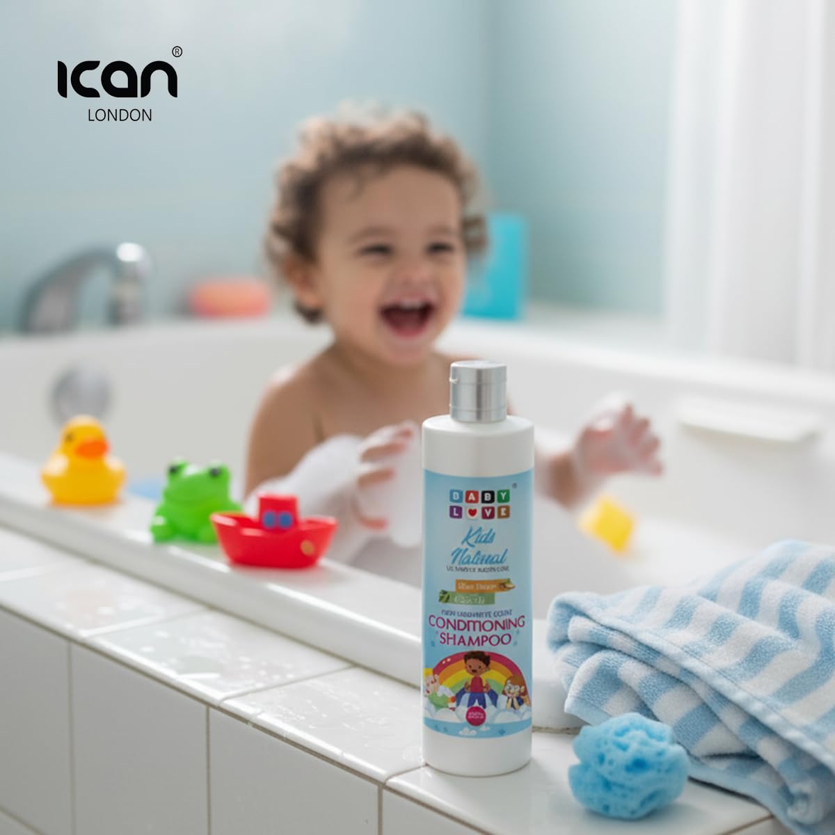 ican Baby Love Kid's Natural Moisturising Conditioning Shampoo 500ml, 500 ml (Pack of 1) - Image 3