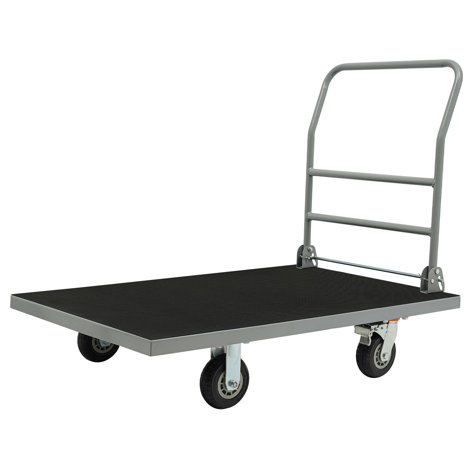 Truck Cart, Large Platform Truck Cart, 44 * 28 in Heavy Duty Push Cart with 2500 LBS Capacity, Foldable Flat Cart Hand Trucks for Homes, Offices, Warehouses, Garages, Workshops
