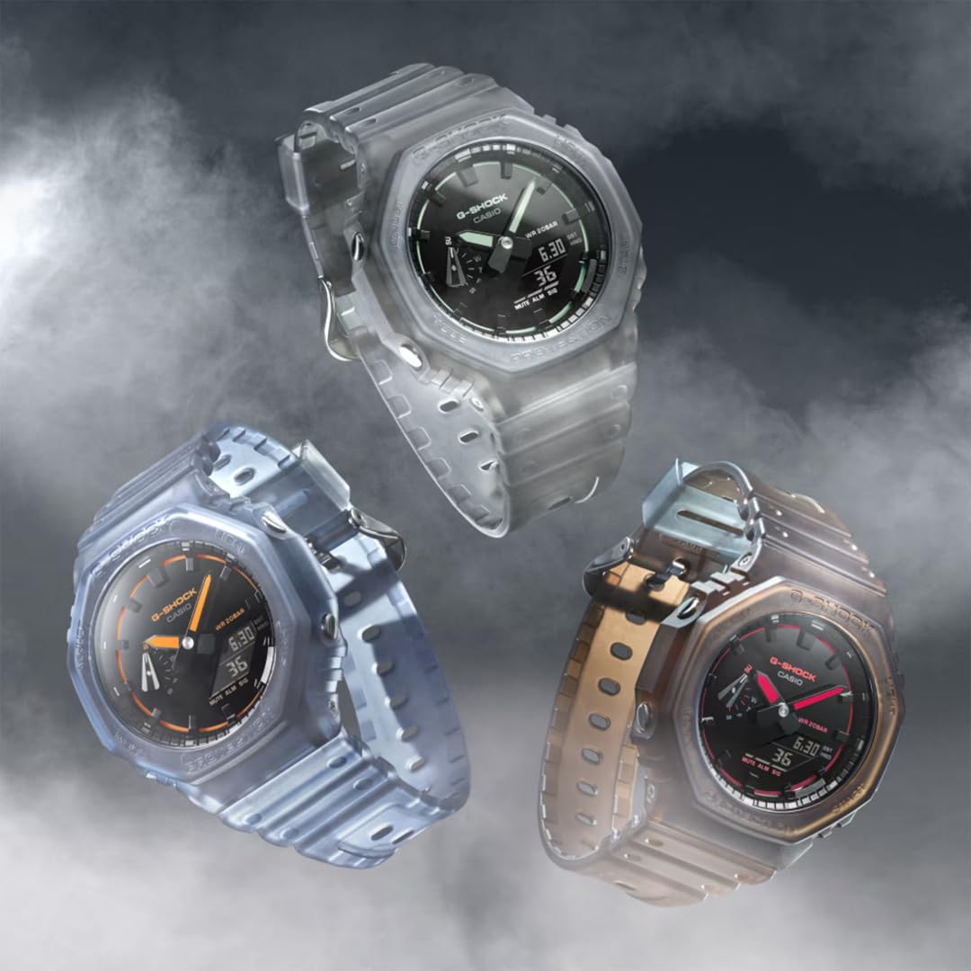 Casio G-Shock Smoke Light Analog-Digital Gray Resin Watch GA2100K-1A — view 8