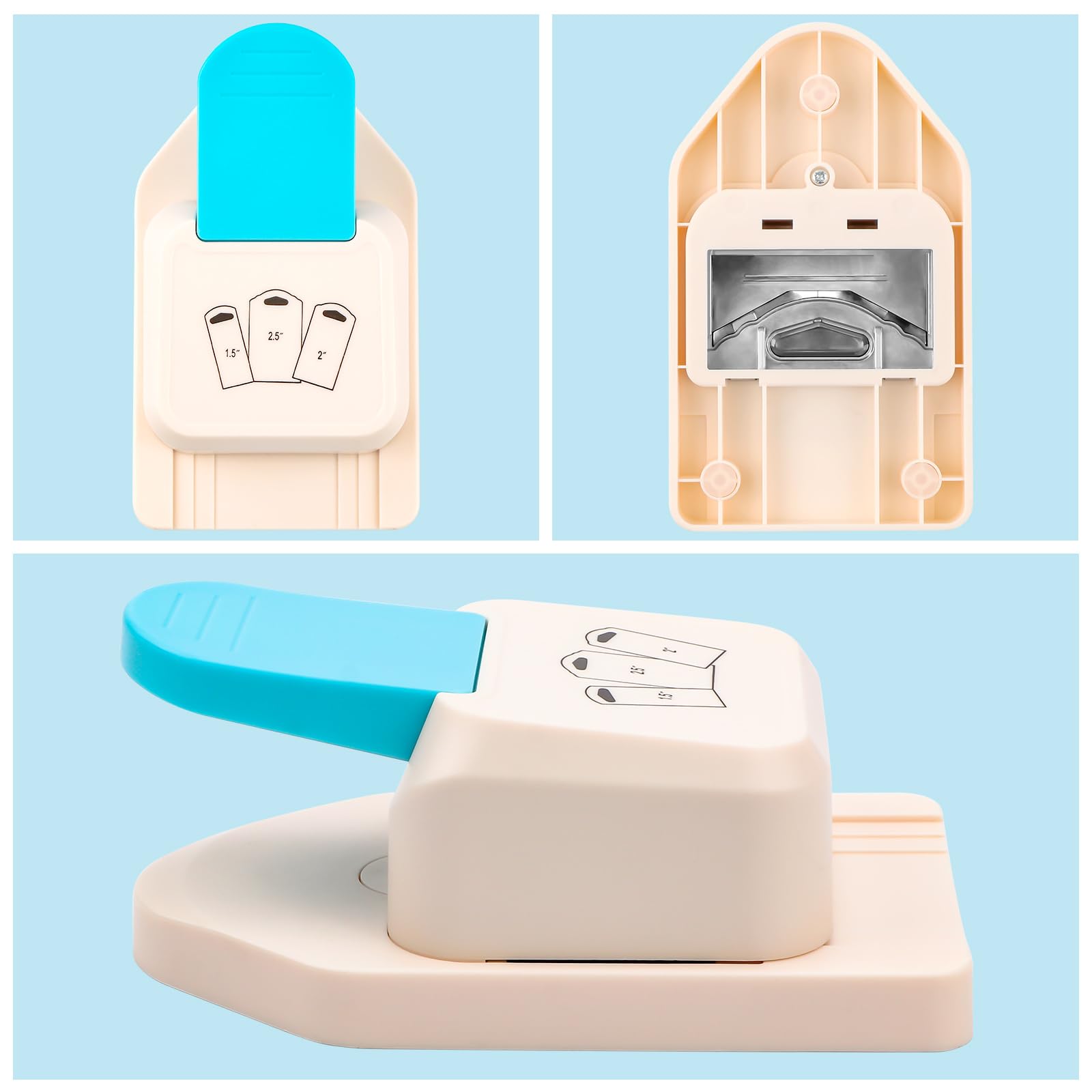 Amazon.co.jp: Briartw 3-in-1 クラフトパンチ 1.5/2/2.5インチ 角度